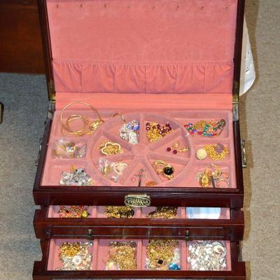 Jewelry Box with Costume Jewelry