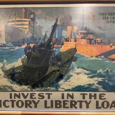 20: 1918 WWI Liberty Loan US Navy Poster, Shafer
