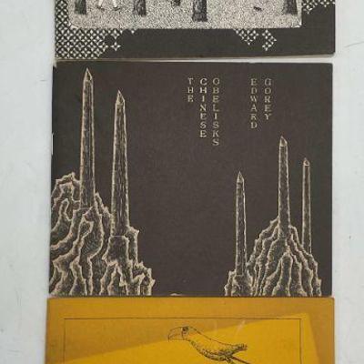 Lot 3 First Edition Edward Gorey Books, Illustr
