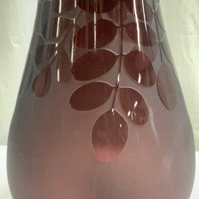 187: KEN BENSON LS Glass Purple Amethyst Vase
