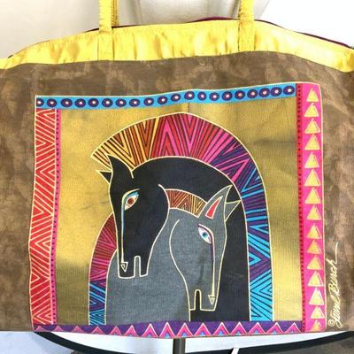 LAUREL BURCH Embracing Horse Canvas Duffel Bag
