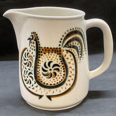 Vtg Arabia Finland Ceramic Chicken Pitcher
