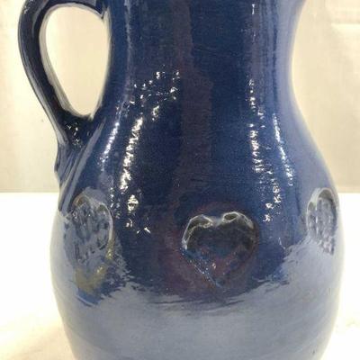 FOLTZ Signed Ceramic Pitcher Blue
