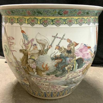 27: Vintage Hand Painted Asian Porcelain Planter
