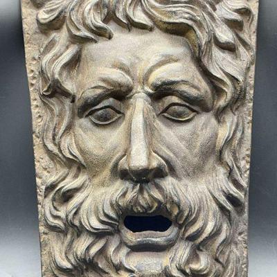 108: Iron Face Figural Wall Hanging
