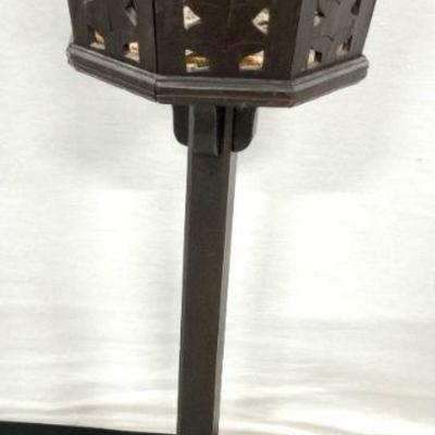 Vintage Carved Wooden Planter Stand
