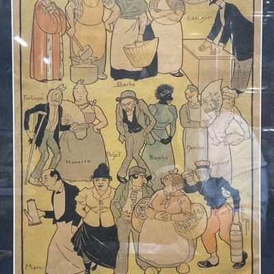 Lebegue Irony of Names Le Rire Lithograph
