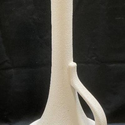 188: MCM Royal HAEGER White Turquoise Art Pottery Ewer
