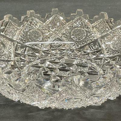 107: Antq ABP Clark Pima Donna Hand Cut Glass Bowl
