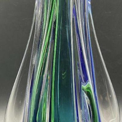 146: Vintage Murano Sommerso Style Art Glass Vase

