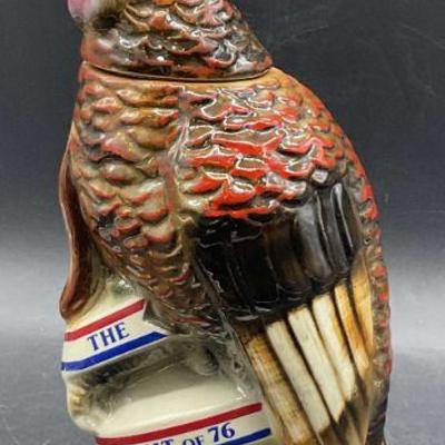 168: Vntg Austin Nichols Wild Turkey Ceramic Decanter

