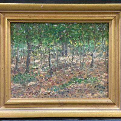 Impressionist Style Forest Landscape Oil Painting
