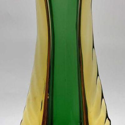 157: Vintage Murano Sommerso Style Art Glass Vase
