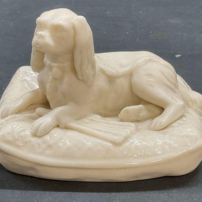 120: BELLEEK Porcelain Spaniel Dog Figural Ireland
