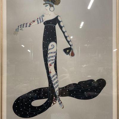 Framed Signed ERTE La Merveileuse Serigraph
