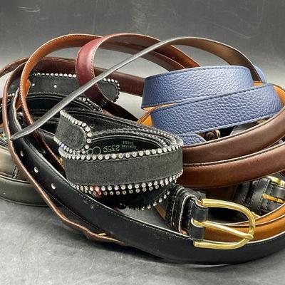 Group Lot Leather & Leatherette Belts, Coach +
