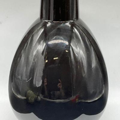 169: SOMMERHUBER AUSTRIA Black & Orange Pottery Vase
