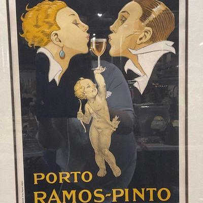 Rene Vincent Porto Ramos PintoWine Advert Litho Fr

