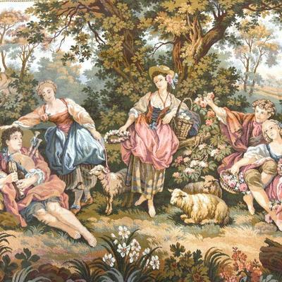 8: JP PARIS Aubusson Style Wall Tapestry
