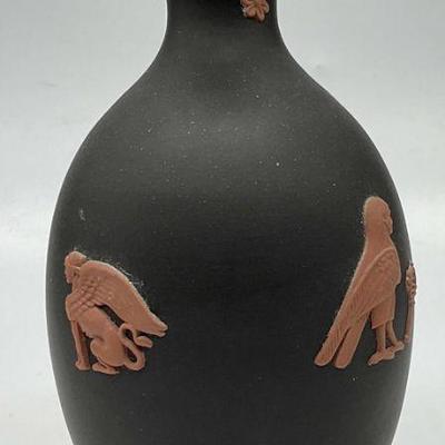 121: WEDGWOOD ENGLAND Black Basalt Jasperware Vase

