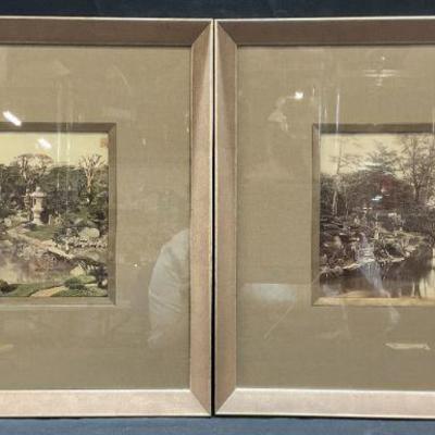 Lot 2 Antique Framed Japanese Albumen Prints
