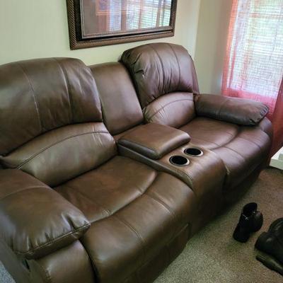Leather recliner 