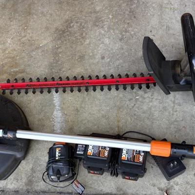 Worx Battery Edger, Craftsman 20” Hedge Trimmer