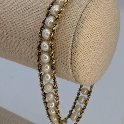 14K Gold & Pearl Bracelet 