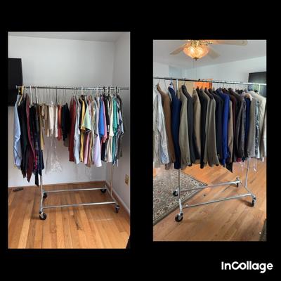 Pair Of Metal Clothing racks 