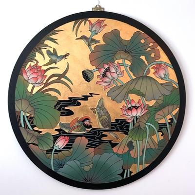 Art Nouveau Asian Gold Leaf Art