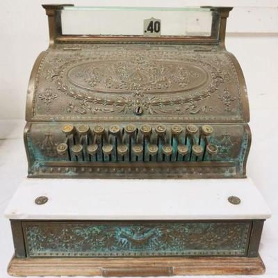 1181	BRASS NATIONAL CASH REGISTER, APPROXIMATELY 17 IN X 16 IN X 17 IN H
