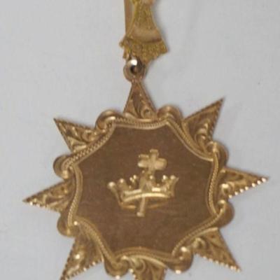 1107	1917 CATHOLIC SCHOOL PENDANT, 10K , 1.94 DWT
