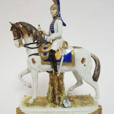 1043	DRESDEN PORCELAIN MILITARY FIGURE *GARDE IMPERIALE* APPROXIMATELY 11 1/2 IN HIGH
