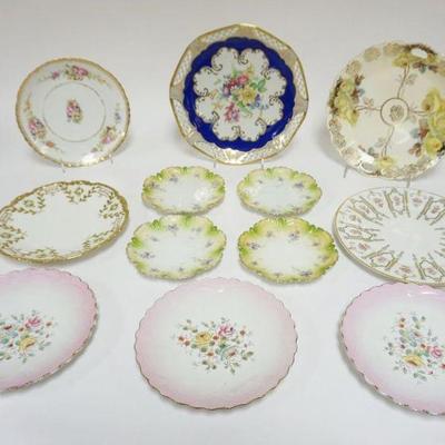 1047	ASSORTED CHINA INCLUDING SOME HAND PAINTED LIMOGES, LARGEST PIECE APPROXIMATELY 10 IN
