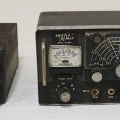 1247	MULTI ELMAC MODEL AF 68A *TRANS-CITER*, 6-80 METERS, MULTI ELMAC PMR-8 RECEVER, 6-80 METERS PLUS BC, LARGEST PIECE APPROXIMATELY 14...