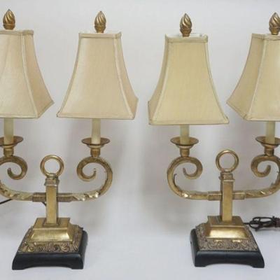 1173	PAIR OF NEOCLASSICAL TABLE LAMPS, EACH APPROXIMATELY 28 IN H
