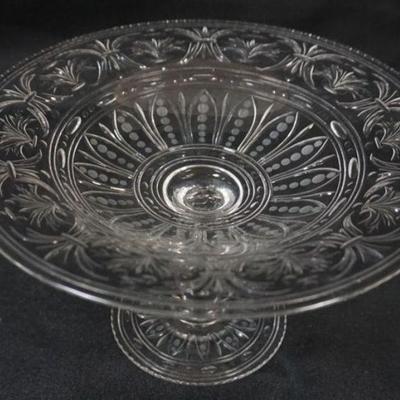 1136	CUT GLASS TAZZA, APPROXIMATELY 8 IN X 4 1/2 IN H
