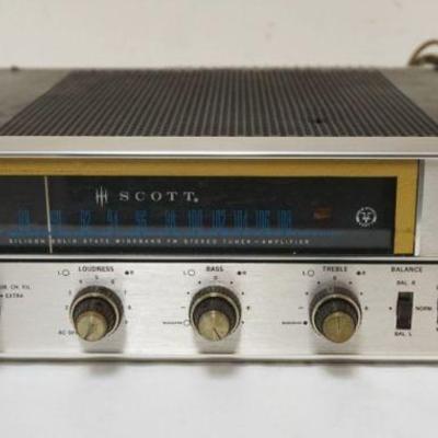 1240	H H SCOTT STEREO MASTER 344B STEREO RECEIVER, SOLD AS IS FOR PARTS OR RESTORATION, APPROXIMATELY 15 IN X 15 IN X 5 IN H
