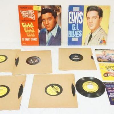 1243C	VINTAGE ELVIS PRESLEY RECORDS, 45'S, JOHNNY CASH, EVERLY BROTHERS, INCLUDING SUN LABEL
