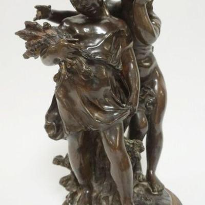 1115	AUGUSTE MOREAU SIGNED BRONZE STATUE OF 2 CHILDREN, APPROXIMATELY 17 IN H
