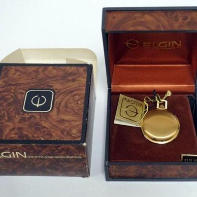1095	ELGIN MENS 17 JEWEL POCKET WATCH IN ORIGINAL PACKAGING
