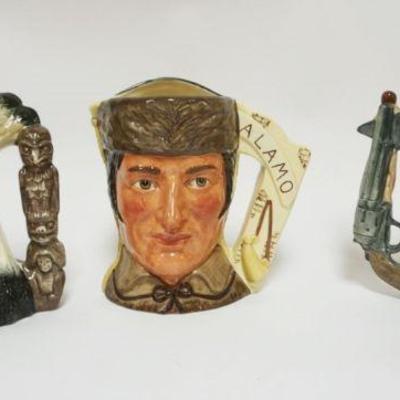 1008	ROYAL DOULTON CHARACTER TOBY JUGS, THE ANTAGONIST COLLECTION, BATTLE OF LITTLE BIG HORN, BATTLE OF THE ALAMO & NORTH AMERICAN...