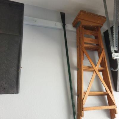 Car ramps, step ladder