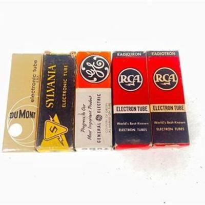 Lot of Five Vintage Electron Tubes