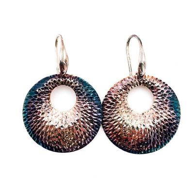 Pair of 925 Sterling Silver Textured Silver Earrings