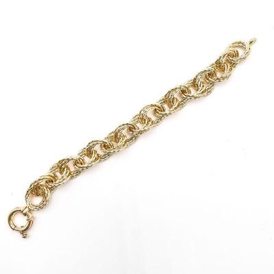925 Sterling Silver Gold-Tone Chain Bracelet