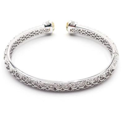 Tacori IV Sterling Silver and CZ Cuff Bracelet