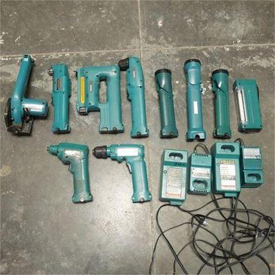 14-Piece Lot of Makita Cordless Tools and Battery Chargers