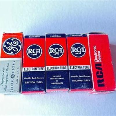 Assorted General Electric and RCA Electron Tube Boxes