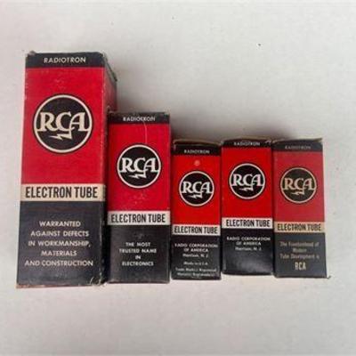 Lot of Five RCA Electron Tubes with Original Packaging